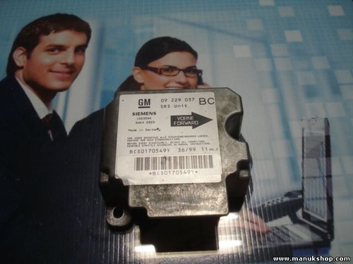 Airbagsensor Airbagsteuergerät Opel Astra G Zafira GM 09229037 BC 5WK42923