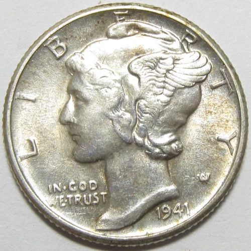 Uncirculated 1941-D Mercury Dime - #11212-9