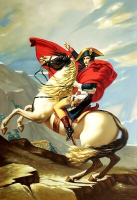 Napoleon Crossing the Alps,#2- 24x36 Hand Painted Oil Painting on
