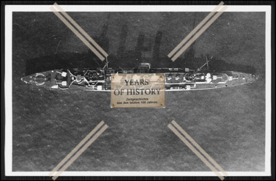 Photo SMS S.M.S. Königsberg 1915 Small Cruiser Aerial Photo Aerial Photo in Ha