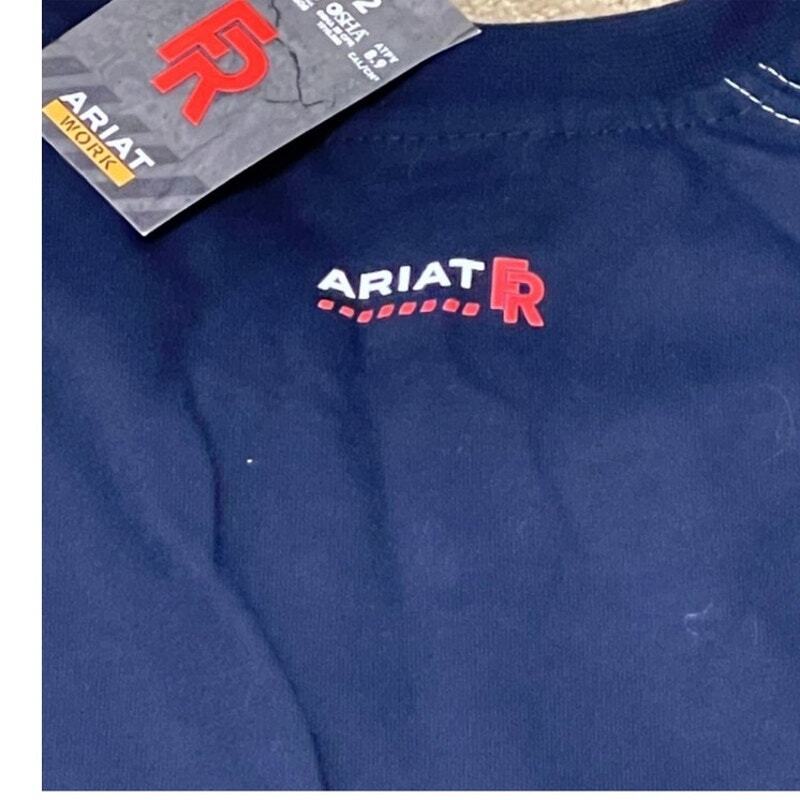 ARIAT Men's Fire Resistant Long Sleeve Cat 2 Crew Neck Shirt Navy Blue
