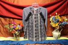 Love Fire Women's Clothing Sheer Knit Lace Embellished Pullover Tops Size Medium