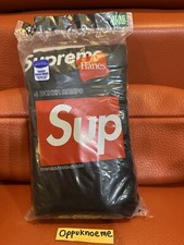 EXTRA LARGE Supreme Black Boxer Underwear Briefs Pack of 4 Brand New Sealed Xl