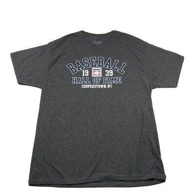 Champion Basket Hall Of Fame Graphic Tee Shirt Adult Large Gray Tagless