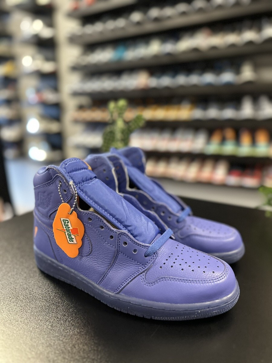 Size 9.5 - Jordan 1 Retro High OG G8RD Gatorade Pack, Grape 2017