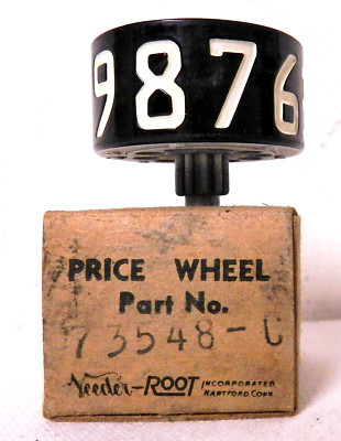 Veeder Root 73548-C Gas Pump Meter Black Price Wheel Vintage New in Box
