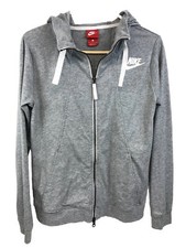 Nike Sportswear Hoodie Women  s Small Full Zip Jacket Grey 924081-063 