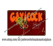 Gay Cock Brand Fruit metal tin sign indoor outdoor reproductions