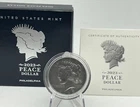 2023 P Peace Silver Dollar Uncirculated Coin $1 OGP & COA 23XH