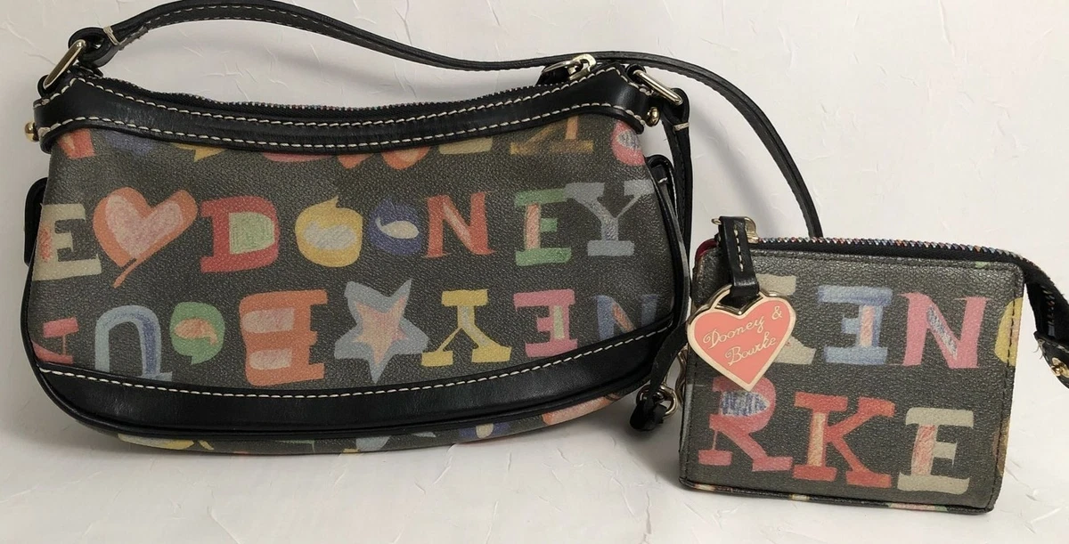 Dooney Bourke Graffiti Doodle Crayon Handbag with Matching Coin