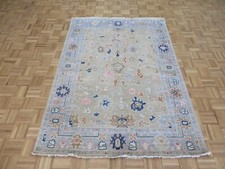 5'1 x 7 Hand Knotted Beige Modern Turkish Oushak Oriental Rug G13502