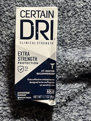 Certain Dri SOLID Antiperspirant for Excessive Perspiration 1.7 oz  Damaged Box