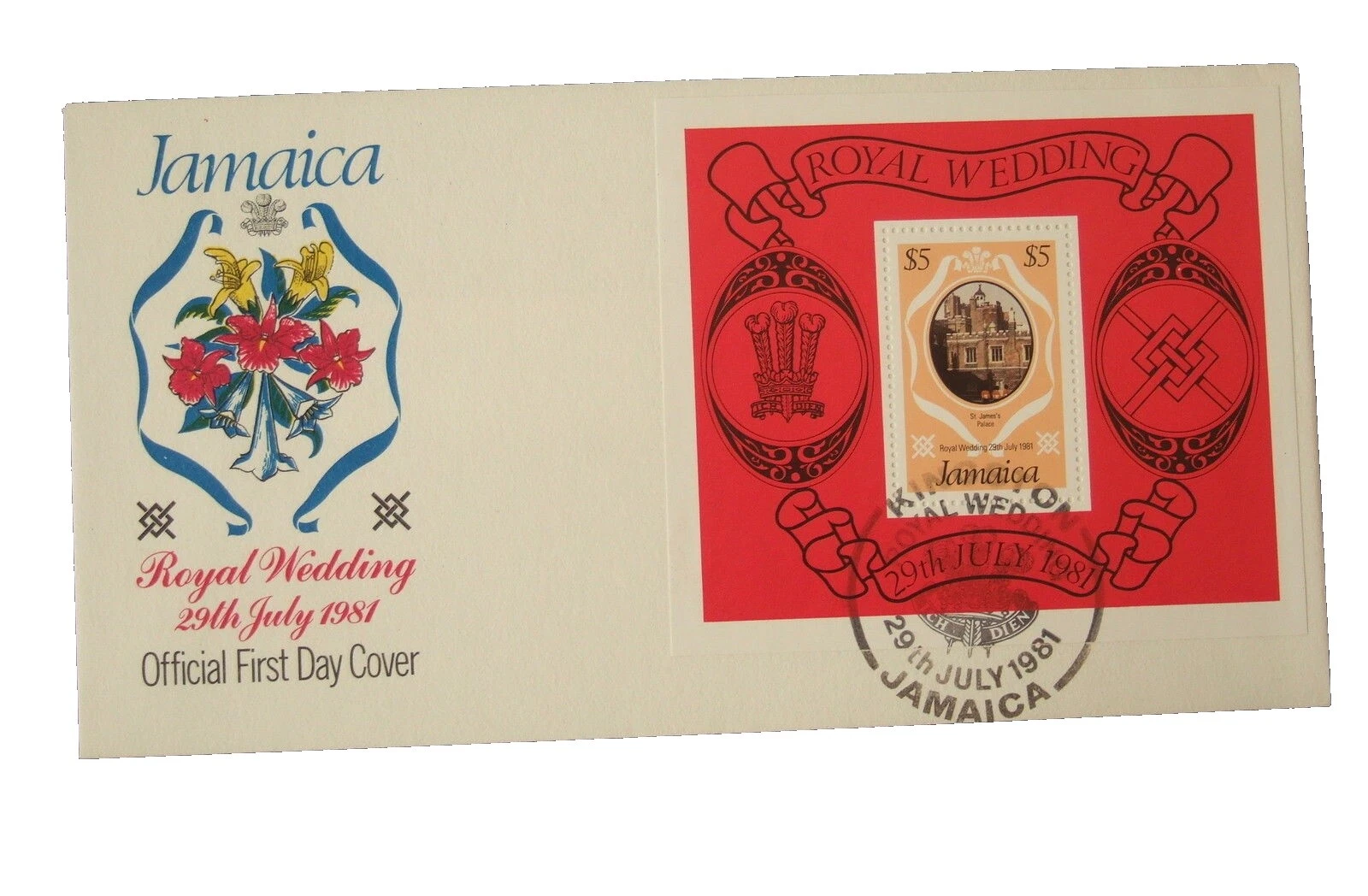 Royalty First Day Cover estampillas de Jamaica (1962-presente)
