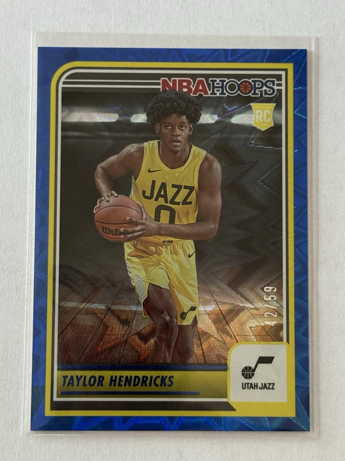 2023-24 Panini NBA Hoops - Rookies Blue Explosion #236 Taylor Hendricks /59 (RC)