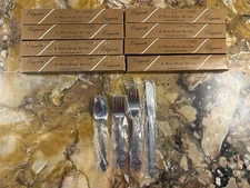 Vintage Elegante Stainless Flatware 8 Place Settings Set Of 32 Pieces Japan New!