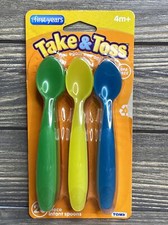 Tomy The First Years Multicolored Take  Toss Plastic Infant Spoons Lot Of 17