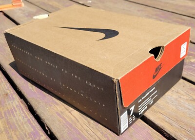 Vintage Empty Nike Shoe Box Air Winged Flight Size 7 - 90's - Red / Black