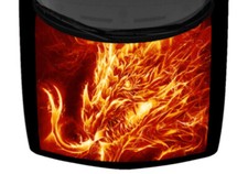 Fire Dragon Head Fierce Hood Vinyl Car Graphic Decal 58x65
