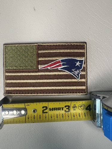 Military Combat American Flag New England Patriots Football Patch Vlcro - Picture 6 of 7