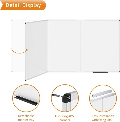 Durable 96 x 48 Inch Foldable Magnetic Whiteboard - Ideal for Schools & Offices - Picture 5 of 8