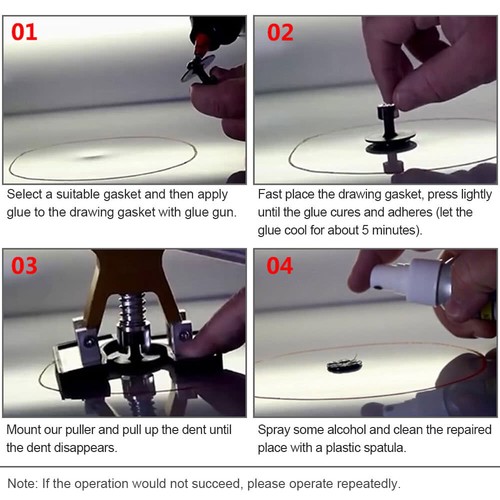 Dent Puller Removal Car Body Paintless Hail Repair Lifter Kit Tools with 28X Tab - Picture 7 of 12