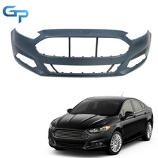 Front Bumper Cover For 2013 2014 2015 2016 Ford Fusion W/o Sensor Holes