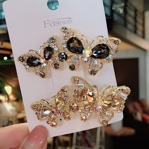 Forcine Farfalla Strass - Fermagli Capelli Diamante Completo Accessorio Capelli Donna 1pz - Foto 2 di 21