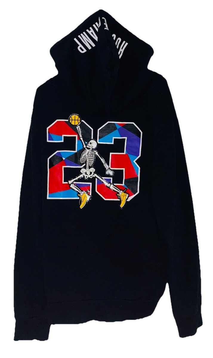 Huge Apparel Hoodie Men 2XL Basketball Skeleton 1/4 Zip Michael