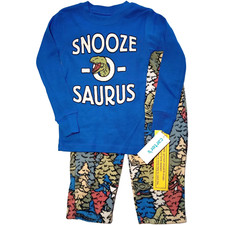Carter's Toddler Boy Snooze O Saurus 3T Dinosaur Pajamas 2pc Long Sleeve Fleece