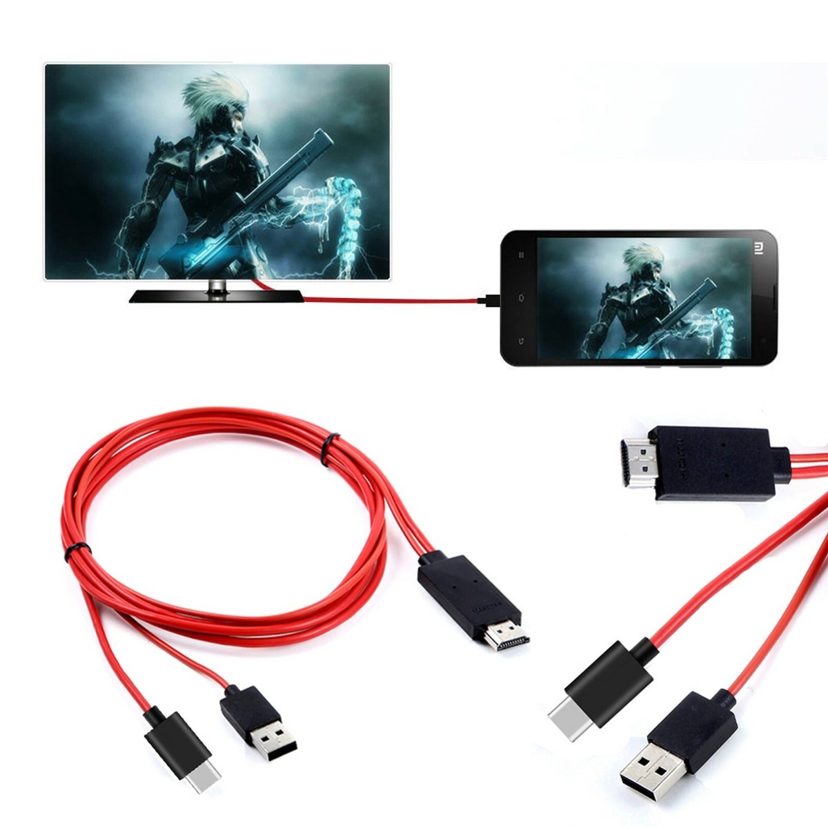 1080P HDMI AV HD TV Adapter Video Cable Cord for Samsung Galaxy Tab A 8