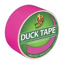 Duck Brand Color Duct Tape, Neon Pink, 1.88 Inches x 15 Yards, Single Roll