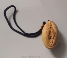 Boxwood Carved Vagina Style Pendant Life Orig...