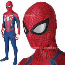 New PS4 Spiderman Jumpsuit Spider-man Cosplay Costume Bodysuit Zentai Halloween