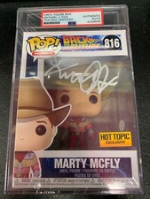 Michael J Fox PSA Slabbed Certified Signed Funko Pop Limited Cowboy Marty HT