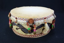 Old Toy Drum Hand Made Decorative Native American Style Percussion