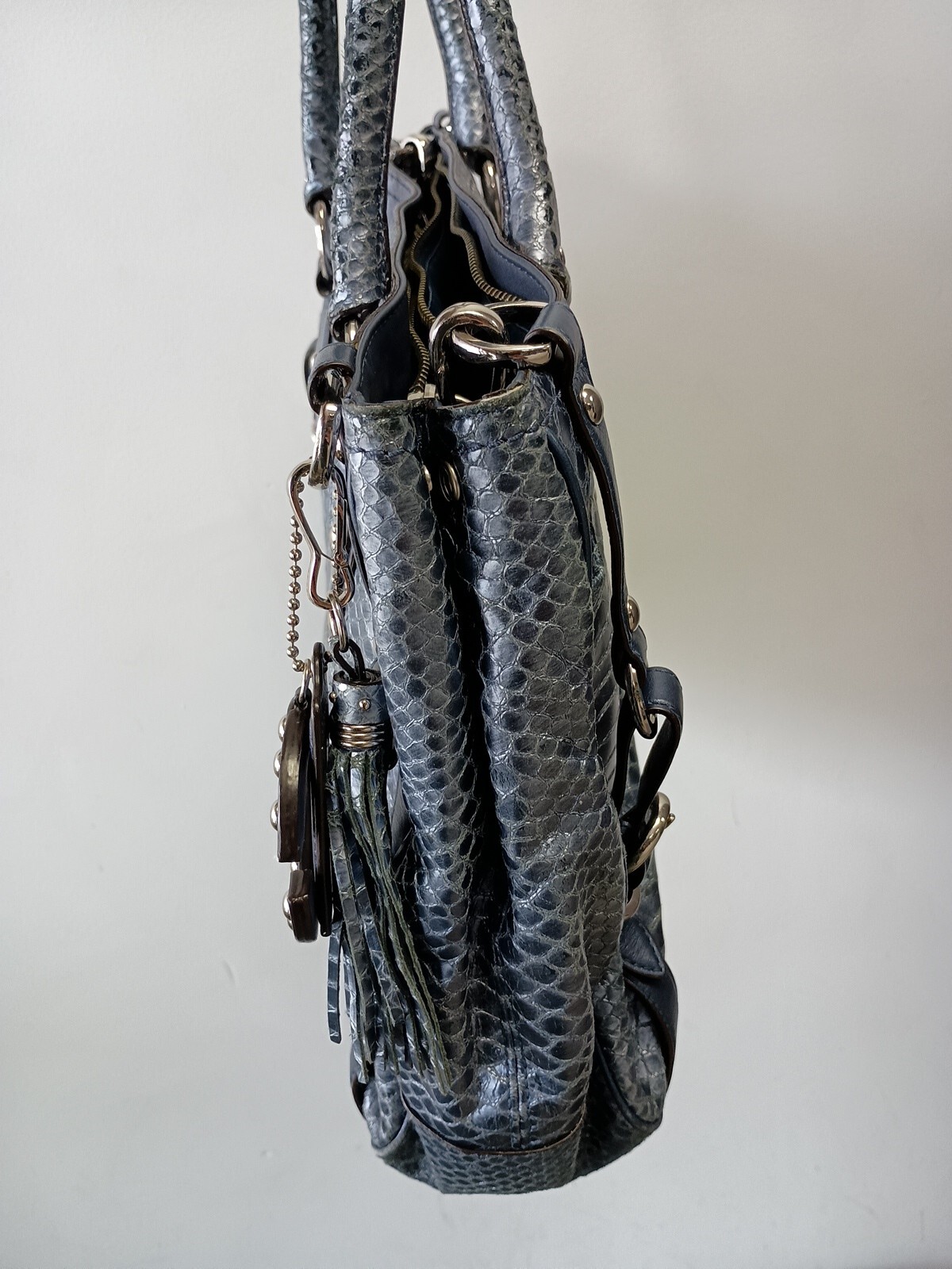 Coach Bag Exotic Embossed Python Leather Sierra C… - image 5