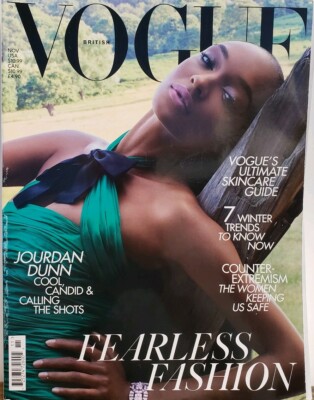 British Vogue Nov 2019 Fearless Fashion Jourdan Dunn FREE SHIPPING