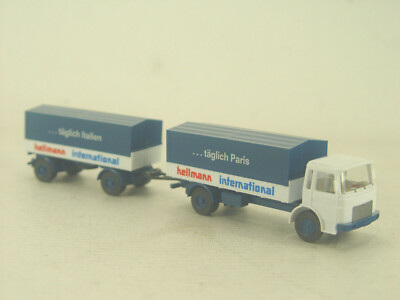 MAN LKW Hängerzug Heilmann Int.  -   Wiking HO 1:87 Modell  #27   #E - gebr.