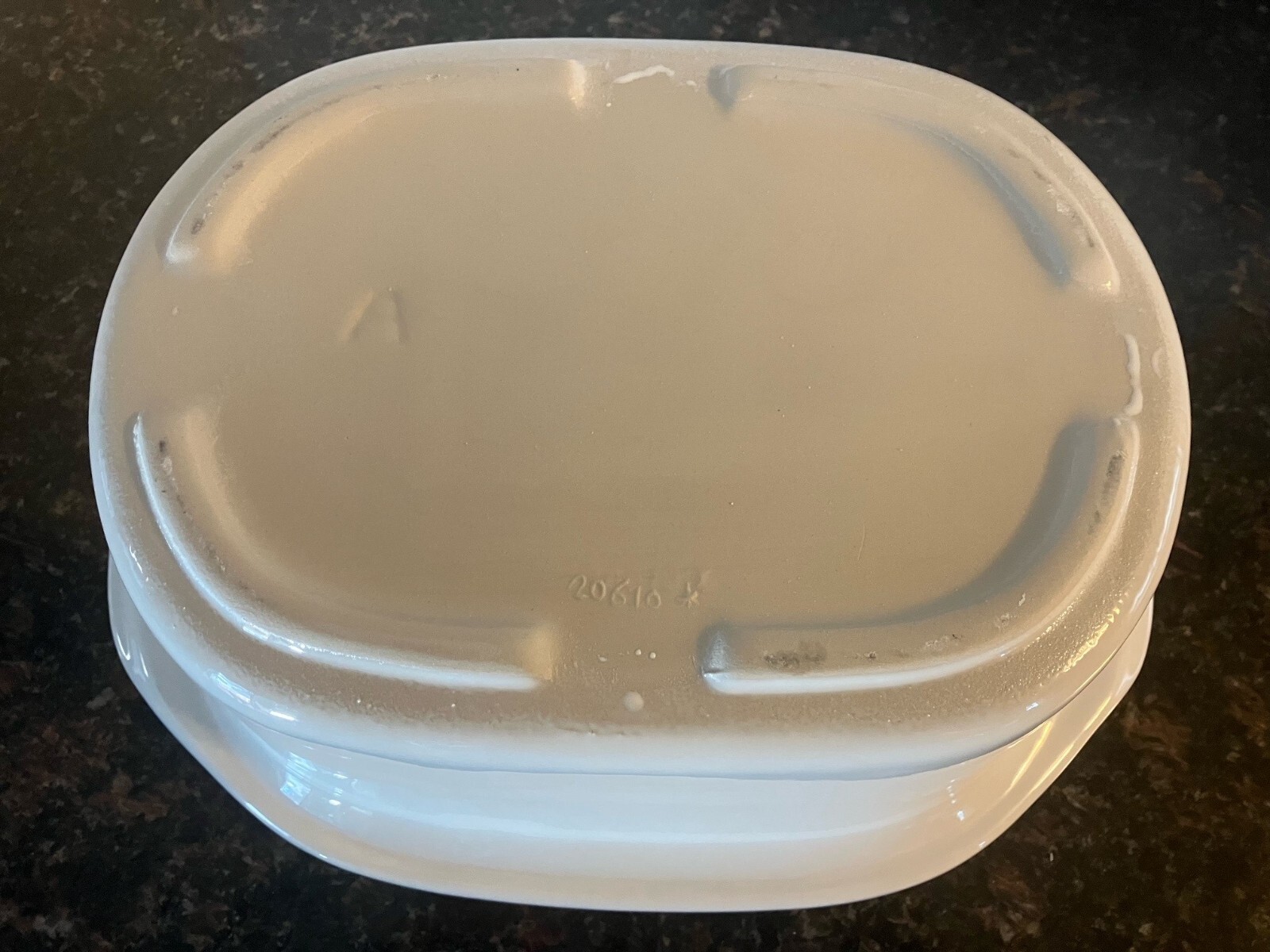 Rival Crock Pot Ceramic Insert 20610 White 2 Divided Sections 5.5 Quart