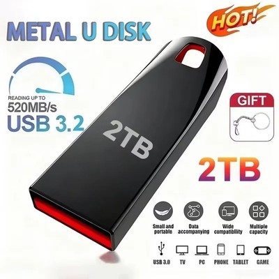 USB 3.2 Flash Drive 1TB 2TB High Speed Pen Drive Mini USB Storage Stick