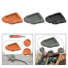 Reptile Water Dish Corner Reptile Feeding Dish Space Saving Fan Shape Terrarium