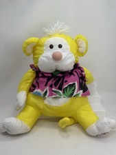 READ Vintage 1987 Fisher Price Puffalump Yellow Monkey Nylon Plush