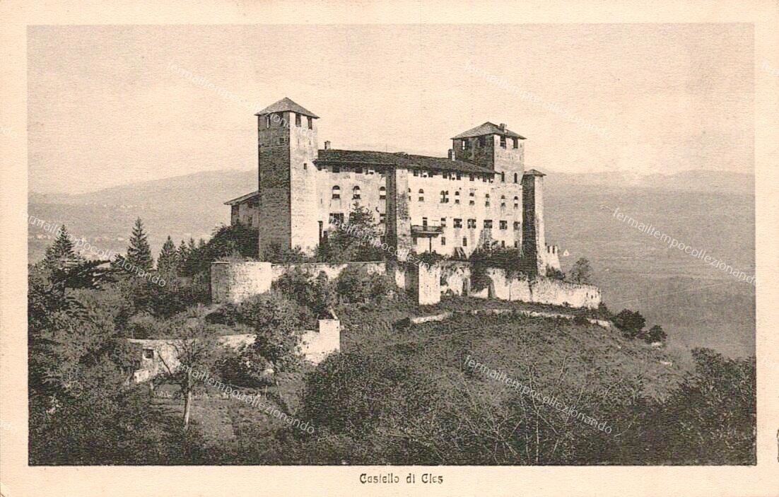 eq32 cartolina castello di cles, cles, provincia di trento