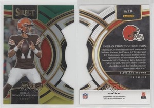 2023 Select Green & Yellow Prizm Die-Cut Dorian Thompson-Robinson #134 Rookie RC