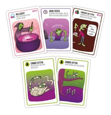 Exploding Kittens Zombie Partyspiel Kartenspiel Deutsch 2-5 Spieler Ab 7 Jahren
