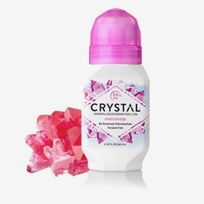 CRYSTAL Mineral Deodorant Roll-On Unscented 66ml Duftfrei Langanhaltend NEU