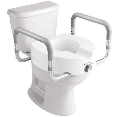 HOMLAND Raised Toilet Seat Handles Handicap Toilet Seat Risers Seniors Elevated