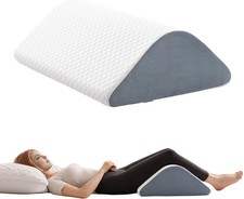 8-inch wedge pillow for knees, back and hip pain, promotes ankle mobility