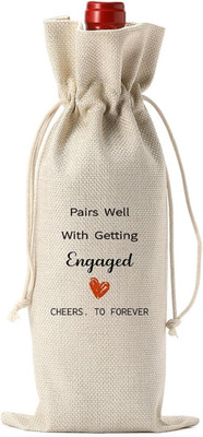 Engaged Wine Bag Engagement Gifts for Women Men Bride Couples Future Mrs Newlywe