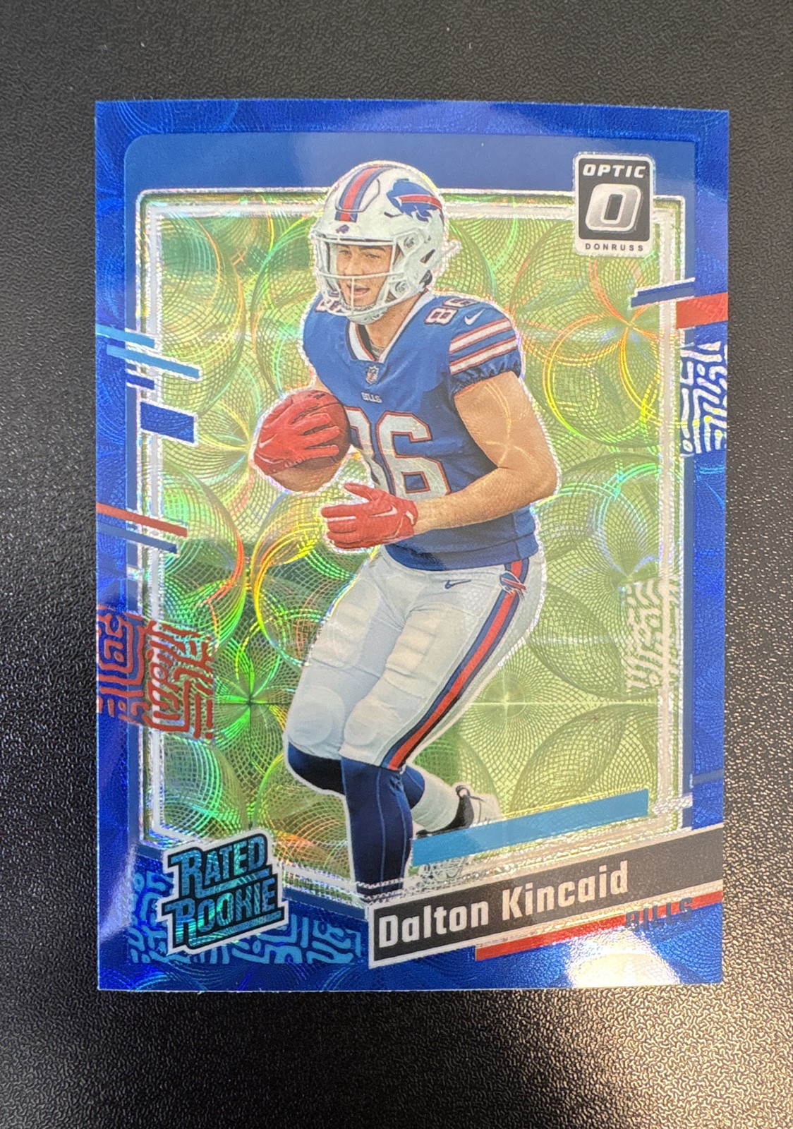 2023 Panini Donruss Optic - Rated Rookie Dalton Kincaid #211 Blue Scope Prizm 